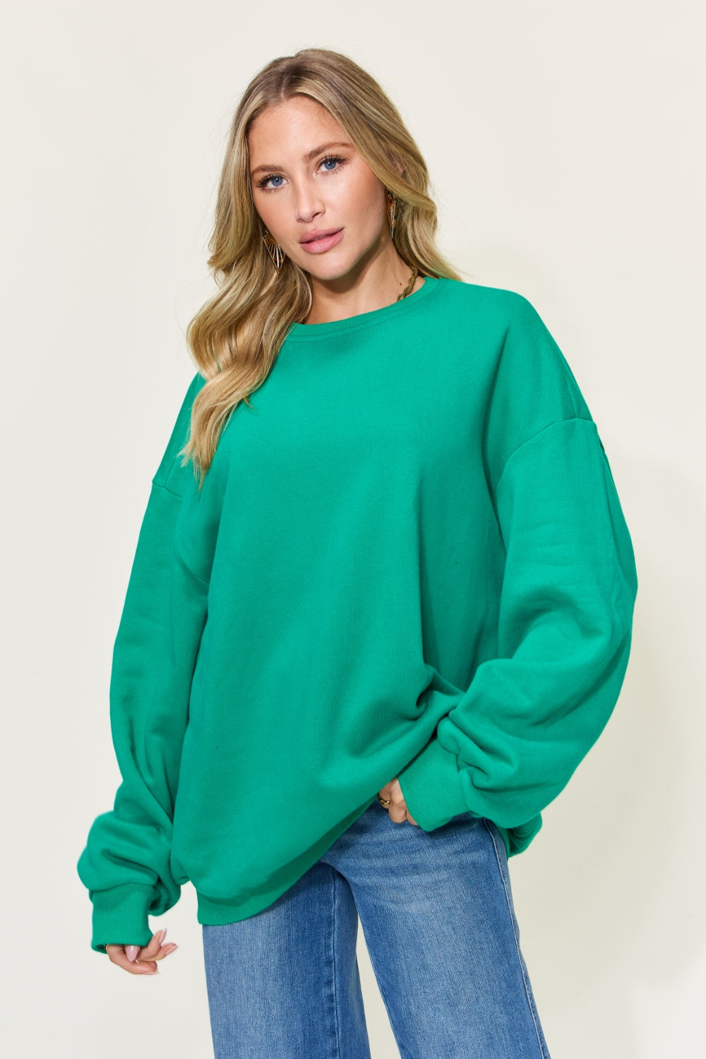 Simply Love Full Size Round Neck Long Sleeve Sweatshirt