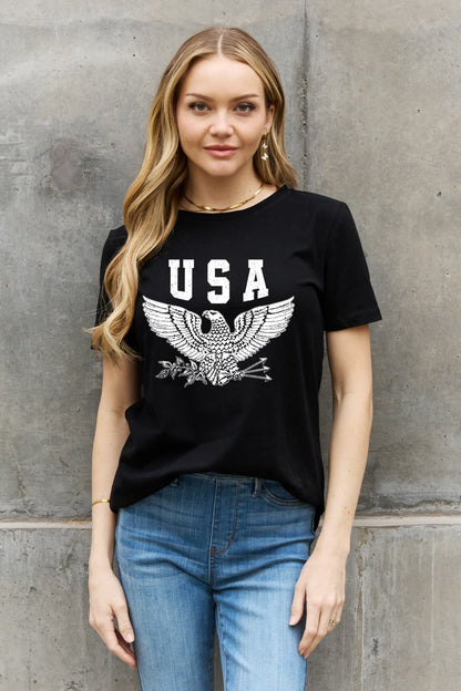 Simply Love Simply Love USA Eagle Graphic Cotton Tee