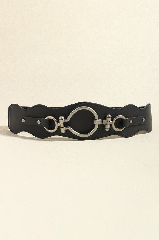 PU Leather Zinc Alloy Buckle Belt