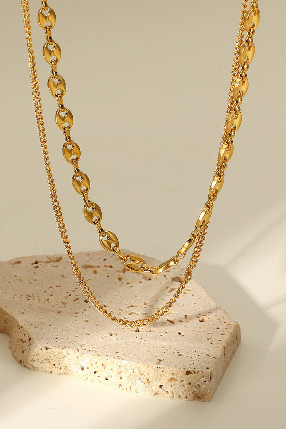 Dreaming of You Gold-Plated Double-Layered Necklace