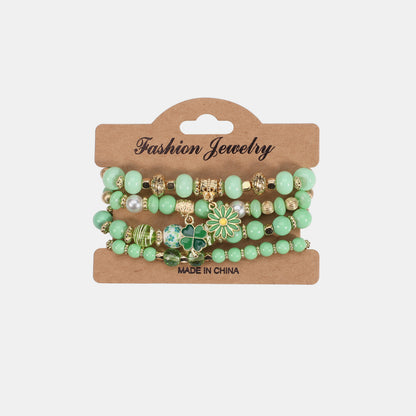 Beaded Soft Pottery Charm Bracelet