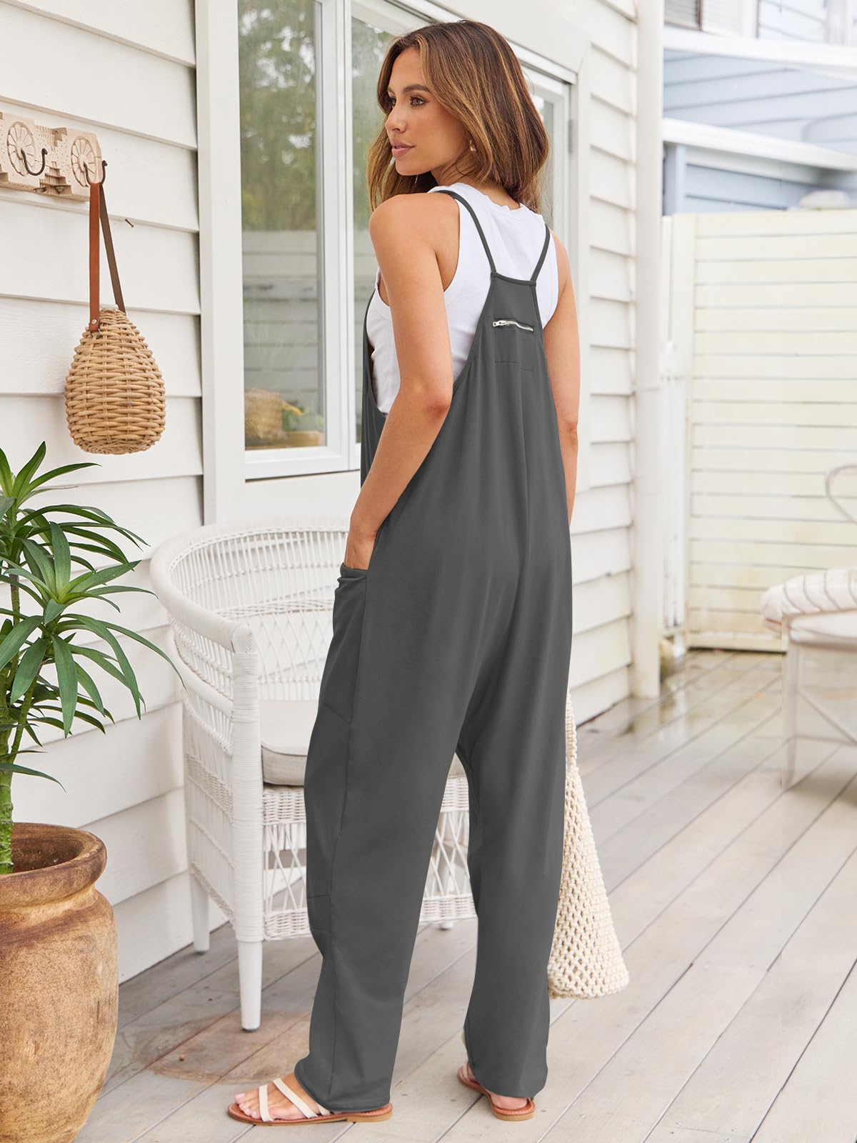 V-Neck Spaghetti Strap Jumpsuit