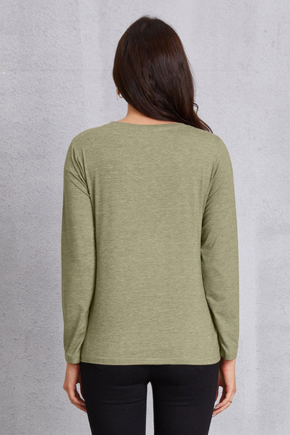 COFFEE AND SUNSHINE Round Neck Long Sleeve T-Shirt