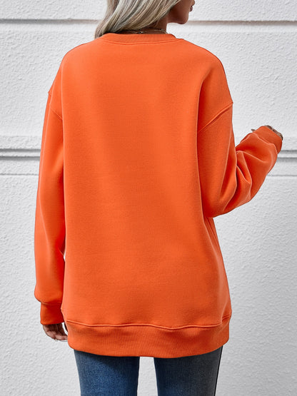 MERRY AND BRIGHT Round Neck Sweatshirt