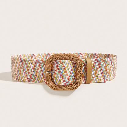 Contrast Square Buckle Belt