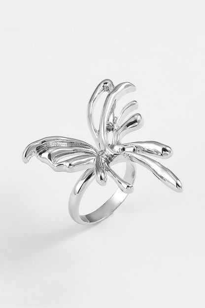 Zinc Alloy Butterfly Ring