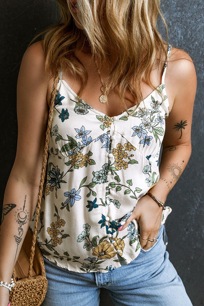 Printed V-Neck Cami