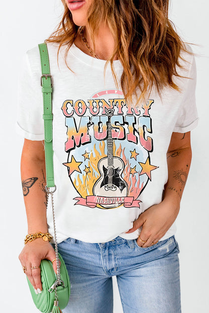 COUNTRY MUSIC NASHVILLE Graphic Tee Shirt