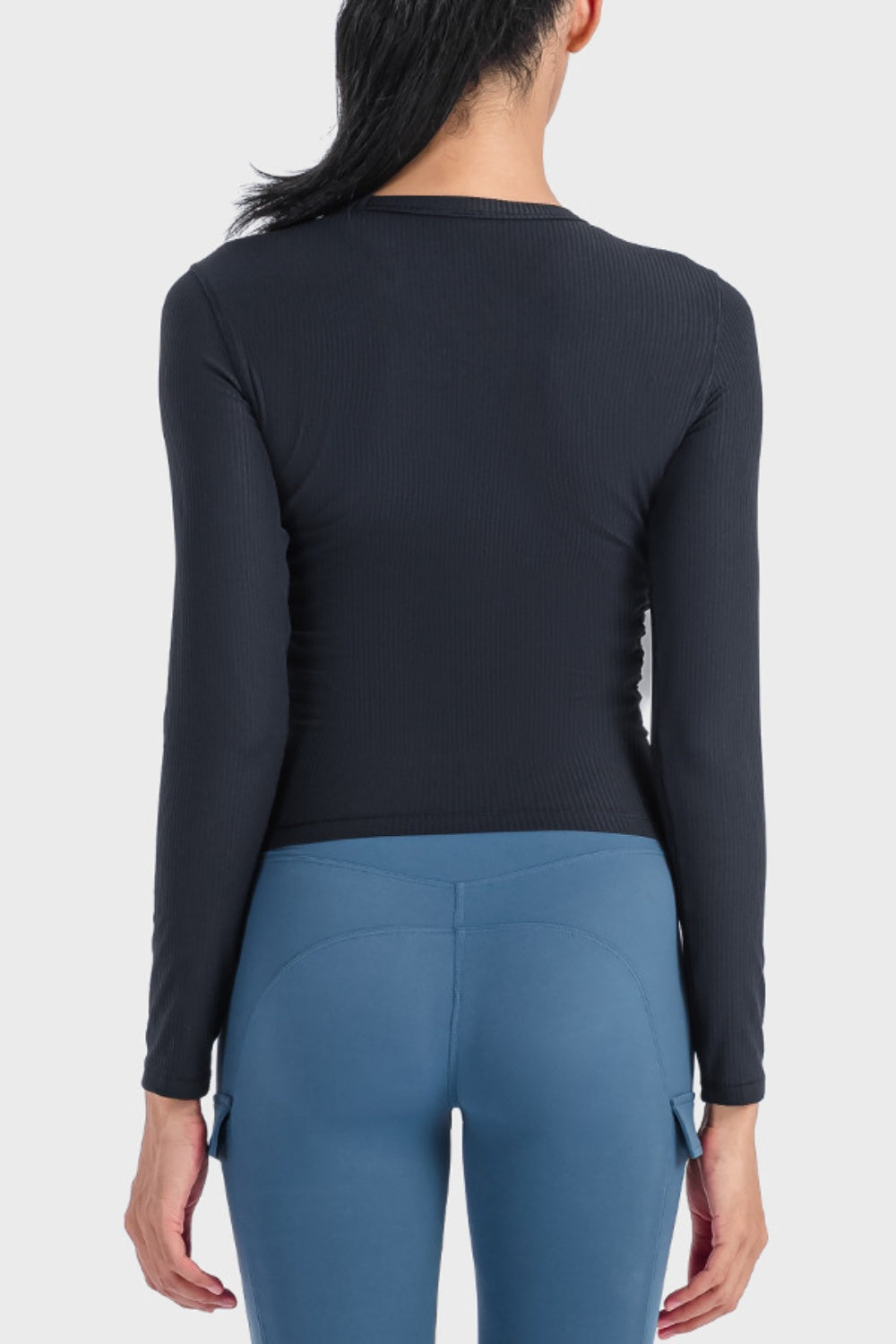 Round Neck Long Sleeve Sports Top