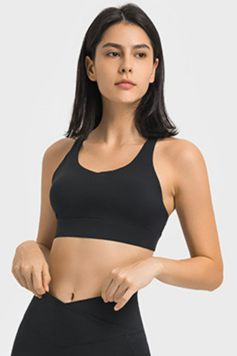 Breathable Crisscross Back Sports Bra