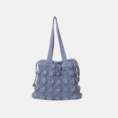 Drawstring Quilted Shoulder Bag