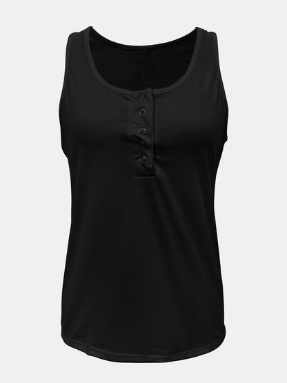 Full Size Quarter Snap Scoop Neck Tank