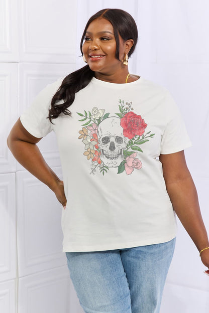 Simply Love Simply Love Full Size Skull Graphic Cotton Tee