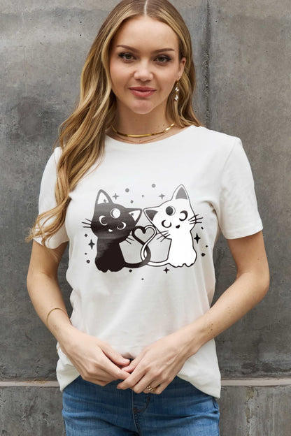 Simply Love Full Size Cats Graphic Cotton Tee