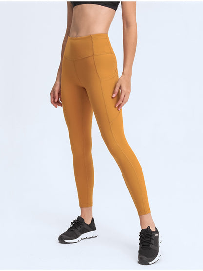 Wide Waistband Leggings with Pockets