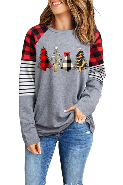 Christmas Tree Graphic Long Sleeve T-Shirt