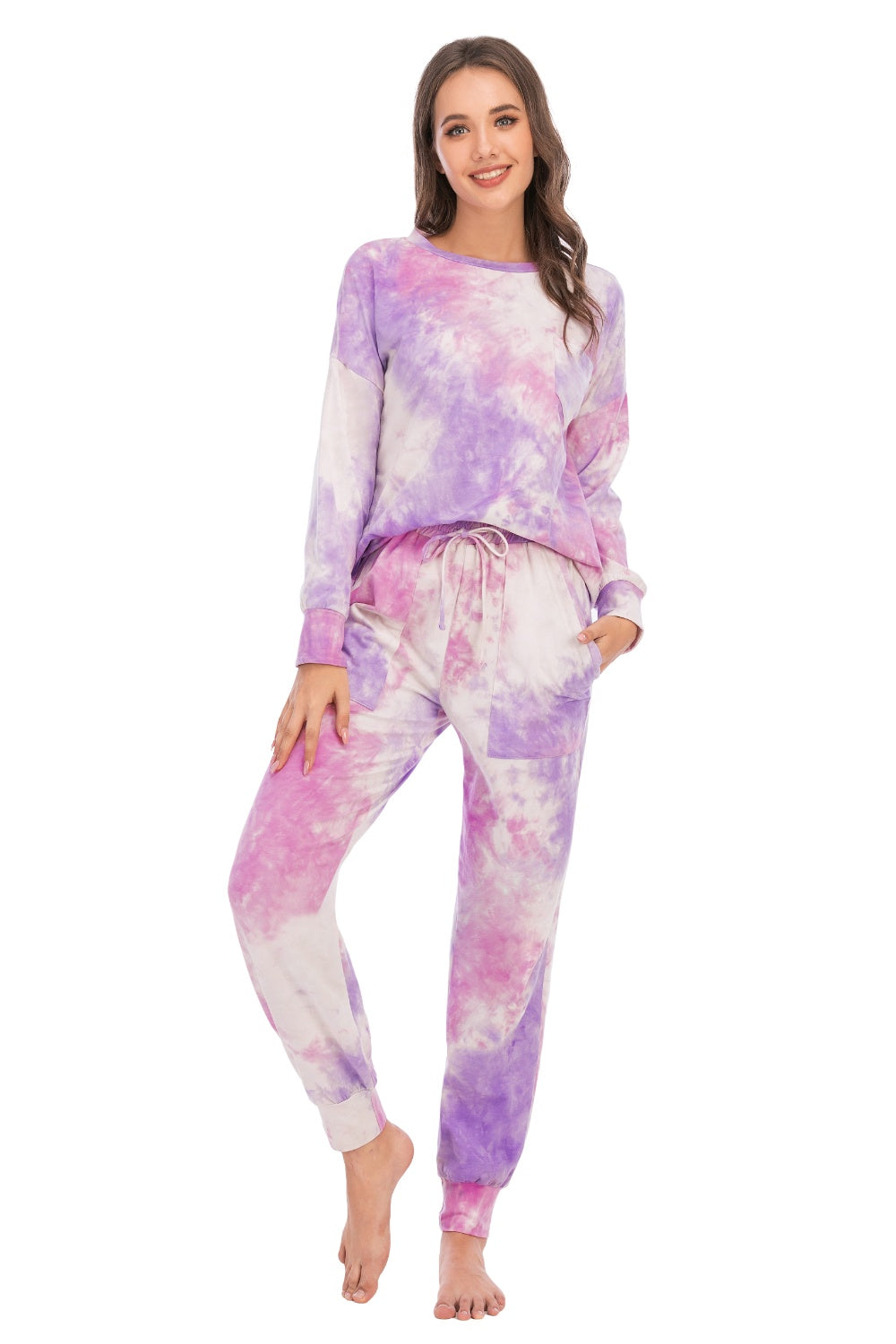 Tie-Dye Top and Pants Lounge Set