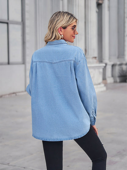 Long Sleeve Denim Shirt Jacket