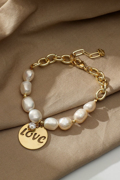 LOVE Freshwater Pearl Bracelet