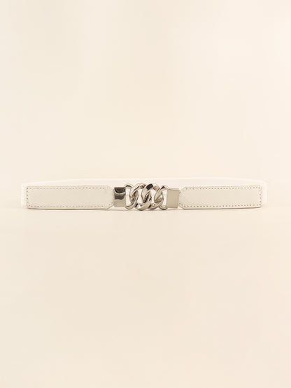 Zinc Alloy Buckle Elastic PU Belt