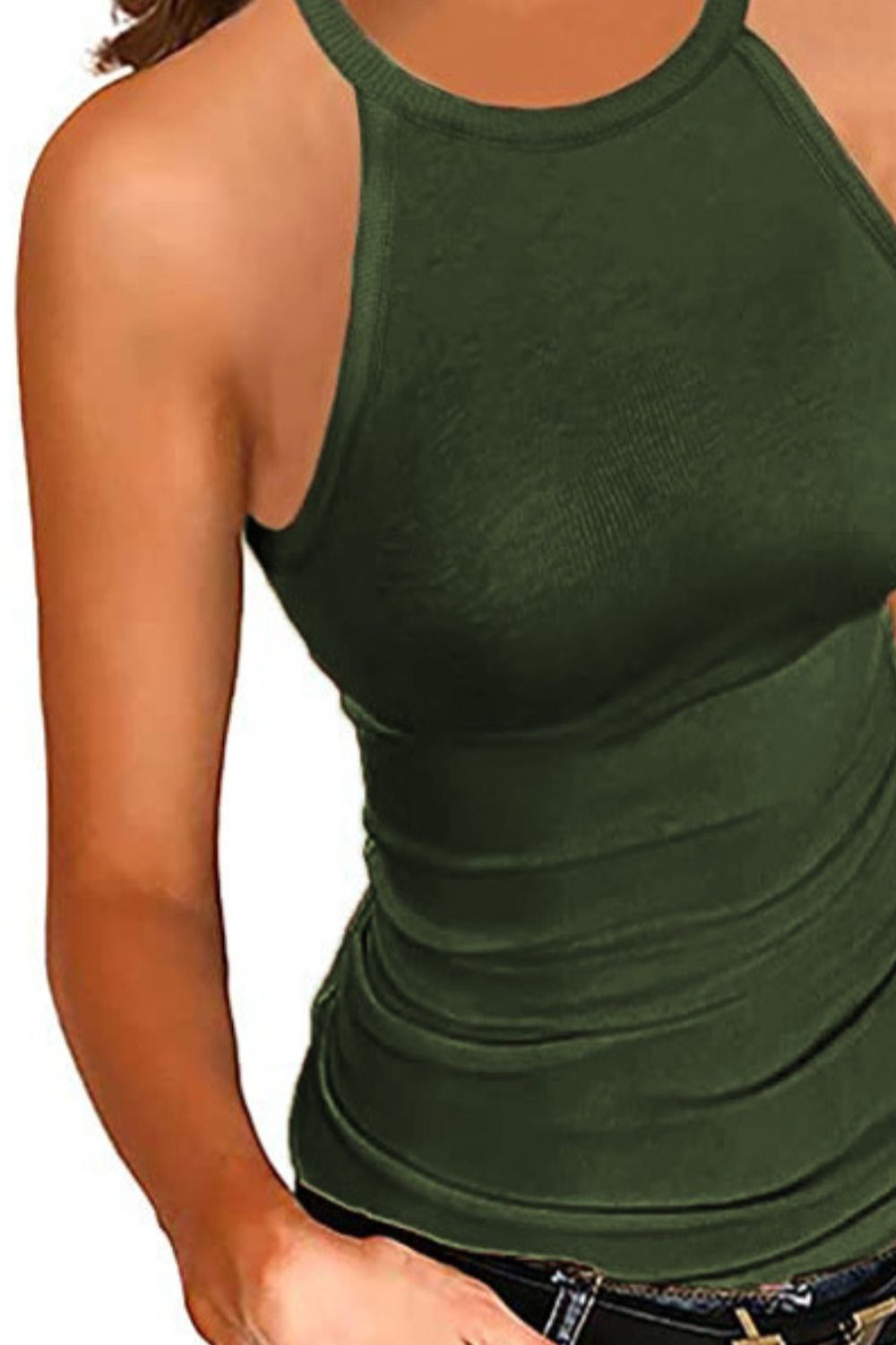 Full Size Round Neck Spaghetti Strap Tank