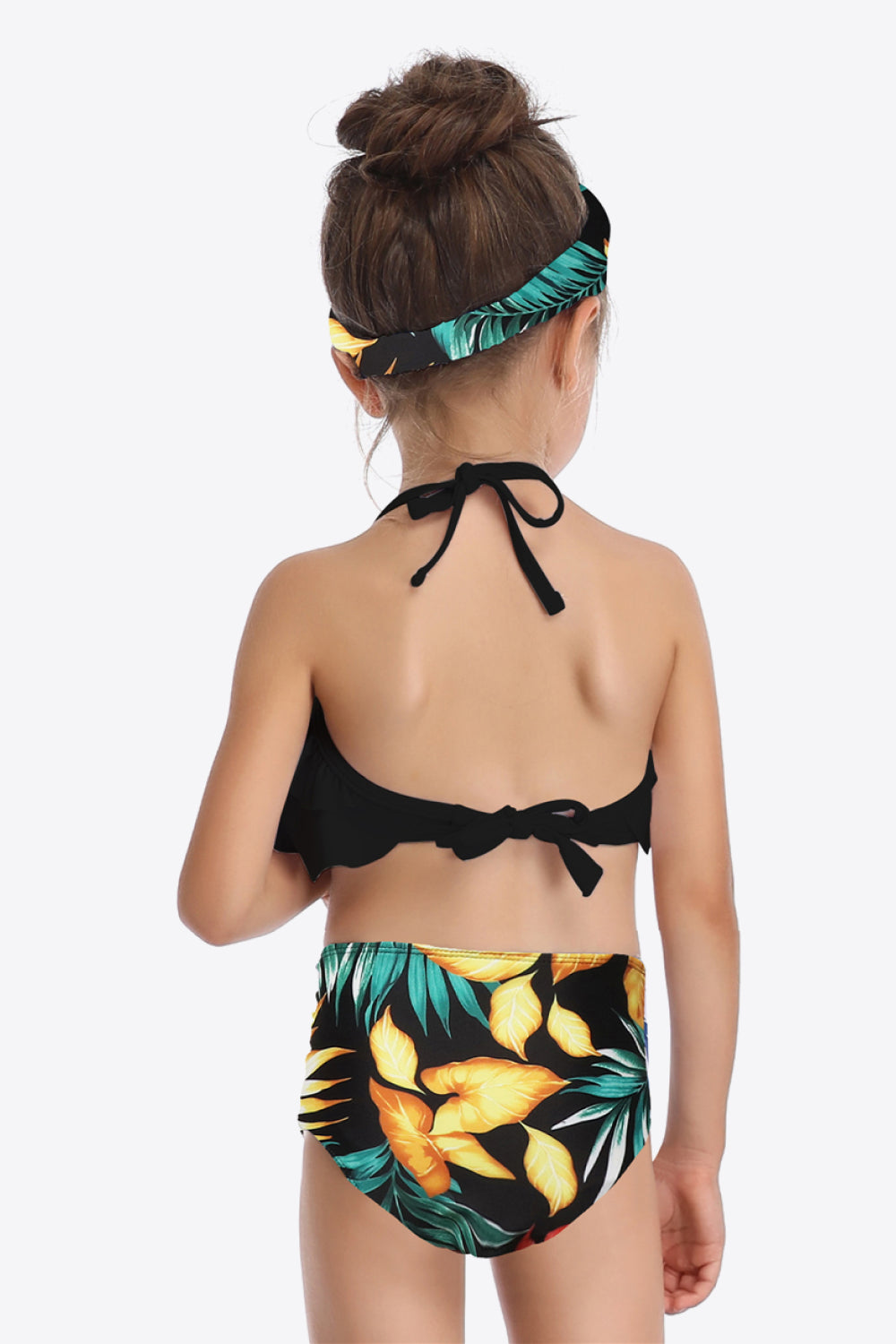 Printed Layered Halter Neck Two-Piece Swim Set