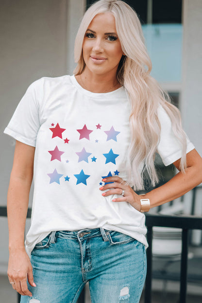 Star Graphic Round Neck Tee