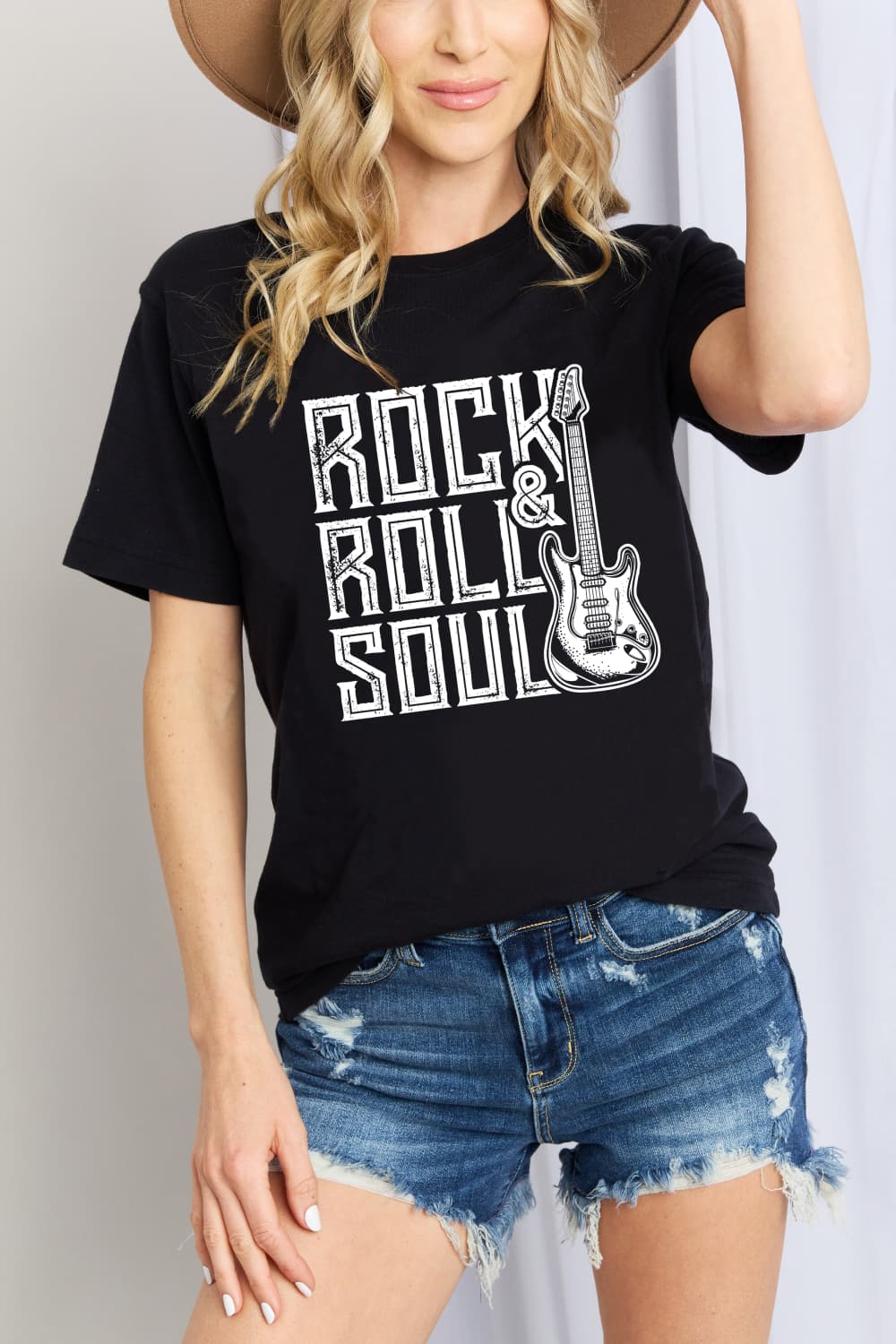 Simply Love Full Size ROCK & ROLL SOUL Graphic Cotton T-Shirt