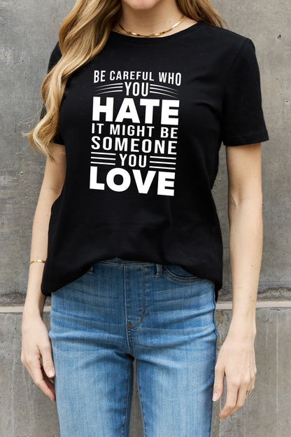 Simply Love Full Size Slogan Graphic Cotton Tee