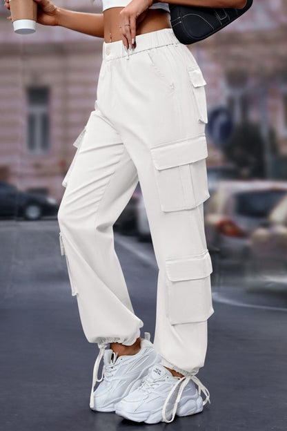 Elastic Waist Cargo Pants