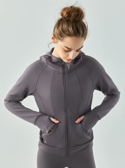 Zip Up Hooded Active Outerwear