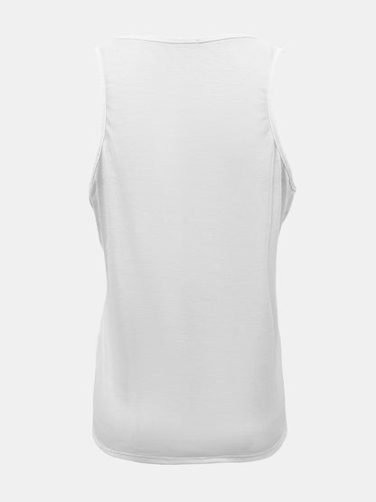 Full Size Quarter Snap Scoop Neck Tank