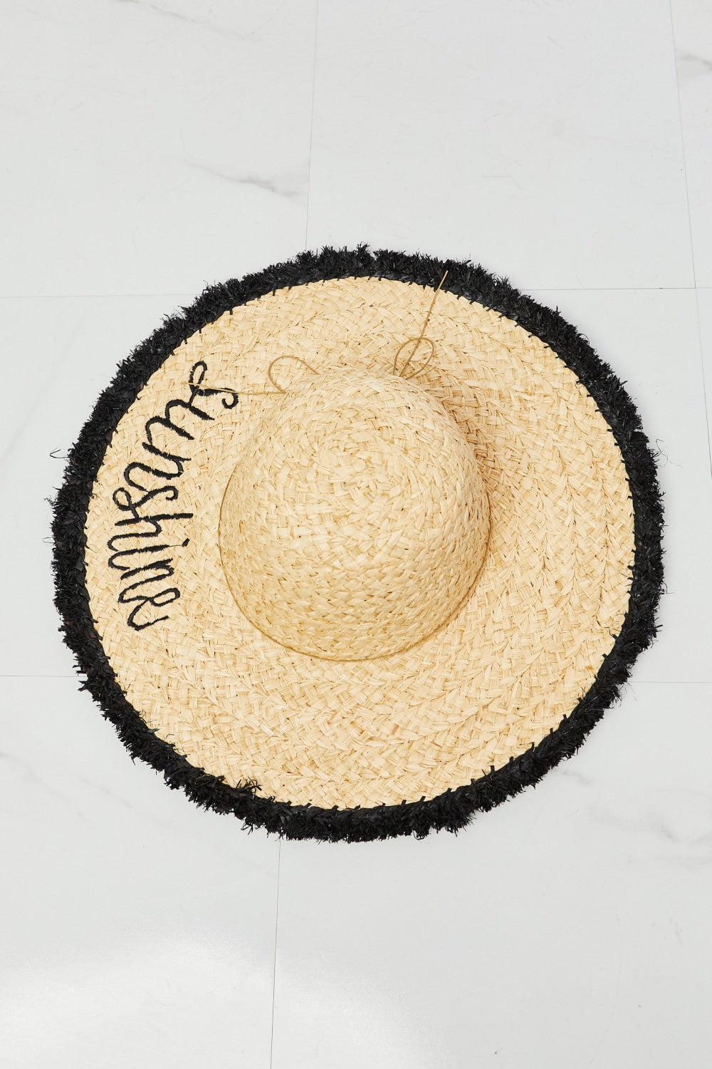 Fame Sunshine Straw Fringe Hat