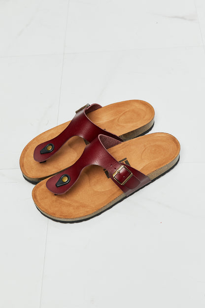 MMShoes Drift Away T-Strap Flip-Flop in Brown