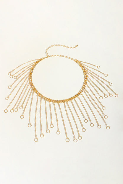 Fringe Chain Alloy Belt