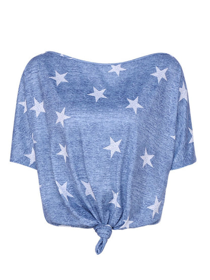 Star Print Short Sleeve T-Shirt