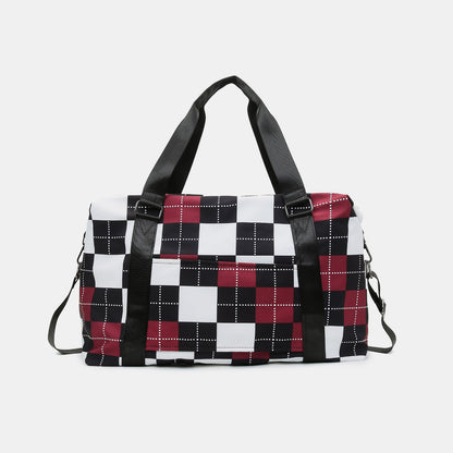 Oxford Cloth Plaid Travel Bag