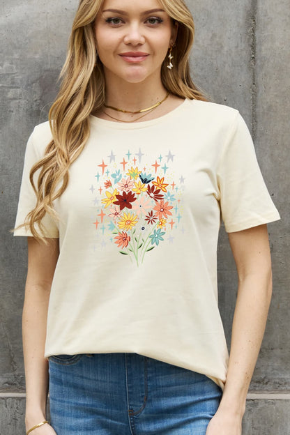 Simply Love Full Size Floral Graphic Cotton Tee