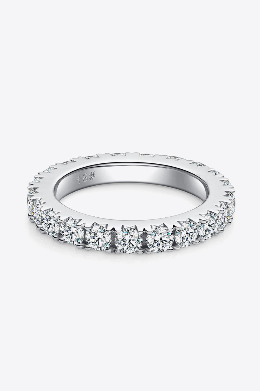 2.3 Carat Moissanite 925 Sterling Silver Eternity Ring