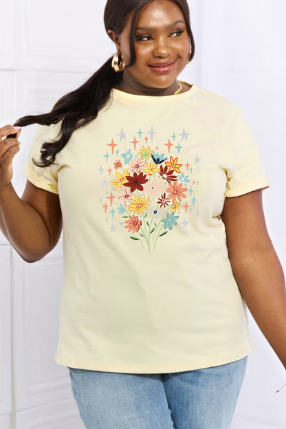 Simply Love Full Size Floral Graphic Cotton Tee