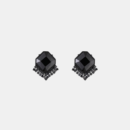 Geometric Zircon Alloy Earrings