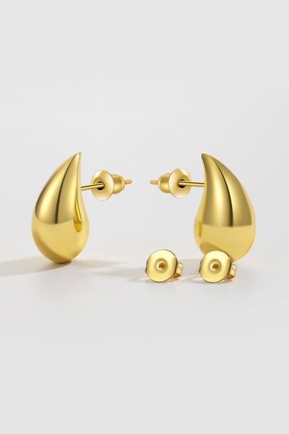 Water Drop Brass Earrings