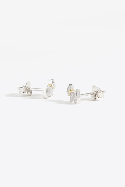 Puppy Zircon 925 Sterling Silver Stud Earrings