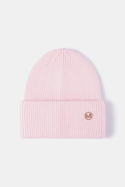 M Rib-Knit Cuff Beanie