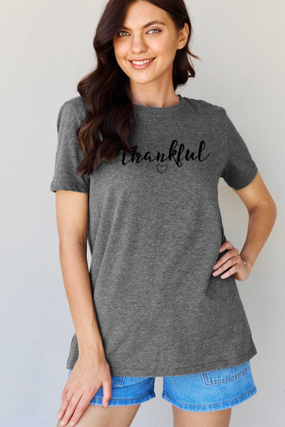 Simply Love Full Size THANKFUL Graphic T-Shirt