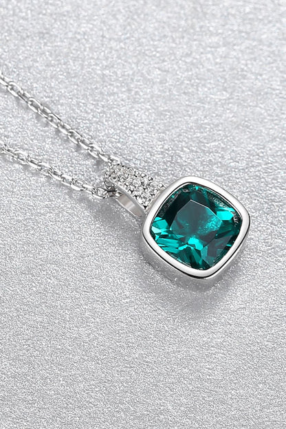 Zircon Pendant 925 Sterling Silver Necklace