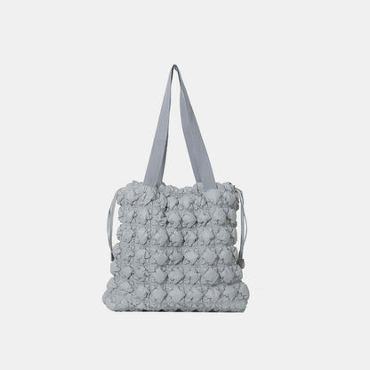 Drawstring Quilted Shoulder Bag